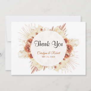 Cartões de agradecimentos Floral de Casamento Pam