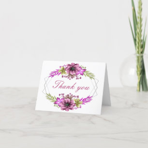 Cartões de agradecimentos Floral De Cor Molar Ros