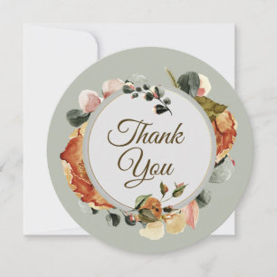 Cartões de agradecimentos Floral de outono Clássic