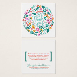 Cartões de agradecimentos Floral do Cliente