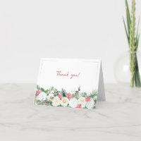 Cartões de agradecimentos Floral dobrável