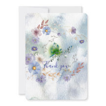 Cartões de agradecimentos floral e branco