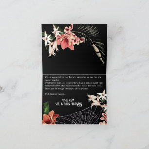 Cartões de agradecimentos Floral Gótico Escuro