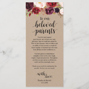 Cartões de agradecimentos Floral Kraft Place Burgu