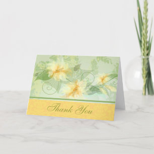 Cartões de agradecimentos Floral Laranja Com Damas