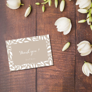 Cartões de agradecimentos Floral Minimalista