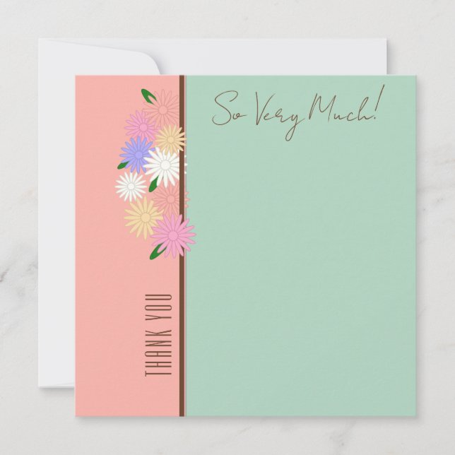 Cartões de agradecimentos Floral Personalizado Mod (Frente)