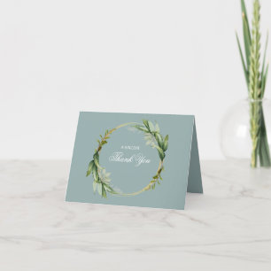 Cartões de agradecimentos Floral Russo do Verde M