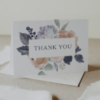 Cartões de agradecimentos Floral Russo Simples