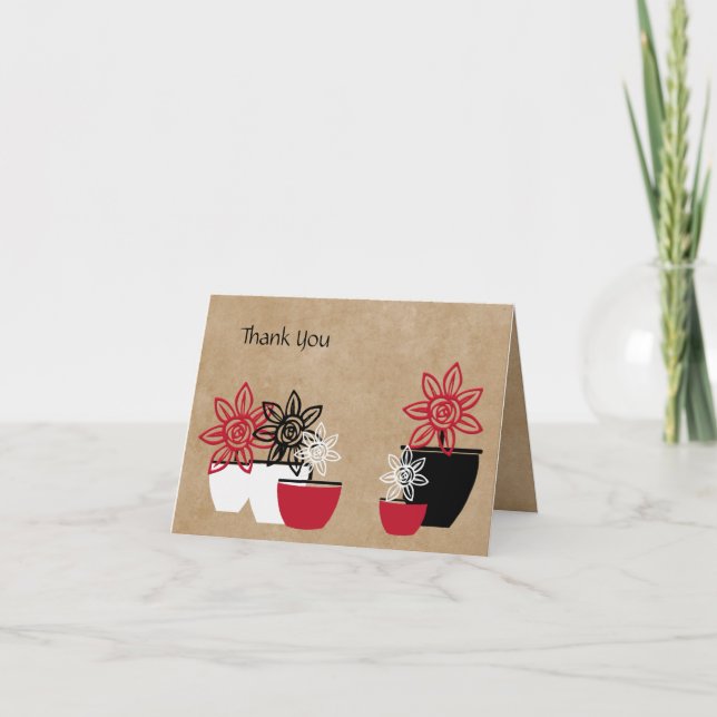 Cartões de agradecimentos Floral Simples (Frente)