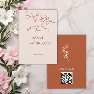 Cartões de agradecimentos Floral Simples Boho