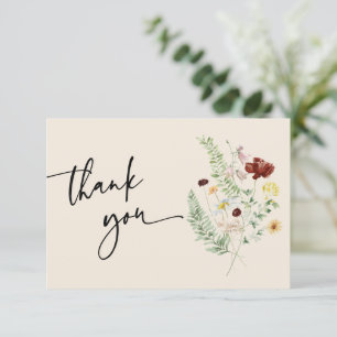 Cartões de agradecimentos Floral Simples e Chic