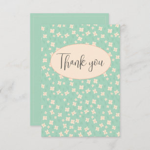 Cartões de agradecimentos Floral Verde