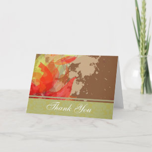 Cartões de agradecimentos Floral Vermelho com Dama