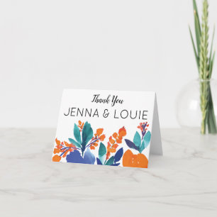Cartões de agradecimentos Floral Vibrante