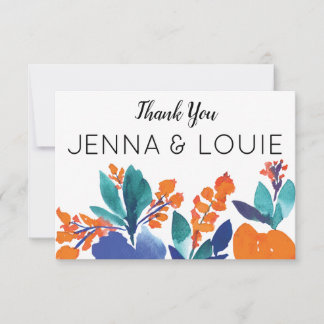Cartões de agradecimentos Floral Vibrante