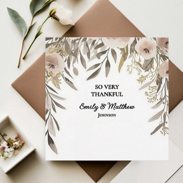 Cartões de agradecimentos Flores de Cores d'Água d (Criador carregado)