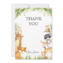 Cartões de agradecimentos florestal