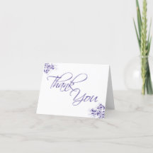 Cartões de agradecimentos Formal Dobrado Floral