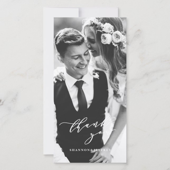 cartões de agradecimentos fotográfico (Frente)