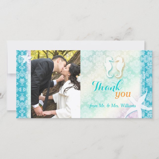 Cartões de agradecimentos Fotográfico de Casamento (Frente)