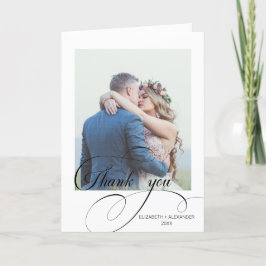 Cartões de agradecimentos Fotográfico de Casamento