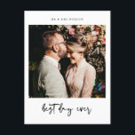 Cartões de agradecimentos Fotográfico de Casamento<br><div class="desc">Cartões de agradecimentos de casamento minimalista e elegante com texto tipográfico de script. O texto e as mensagens podem ser editados na parte traseira do cartão. Para personalização mais avançada deste design, por exemplo, alteração do layout, da fonte ou do tamanho do texto, clique no botão "PERSONALIZAR" acima. Por favor,...</div>