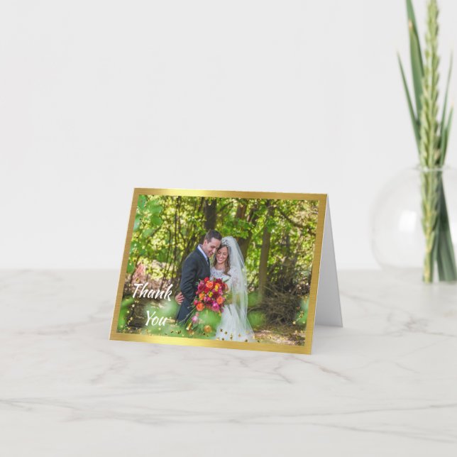 Cartões de agradecimentos Fotográfico de Casamento (Frente)