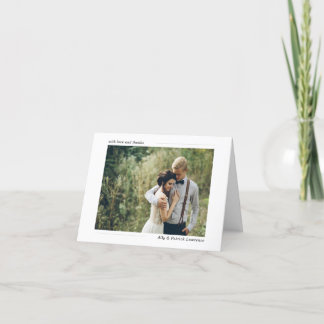 Cartões de agradecimentos Fotográfico de Casamento