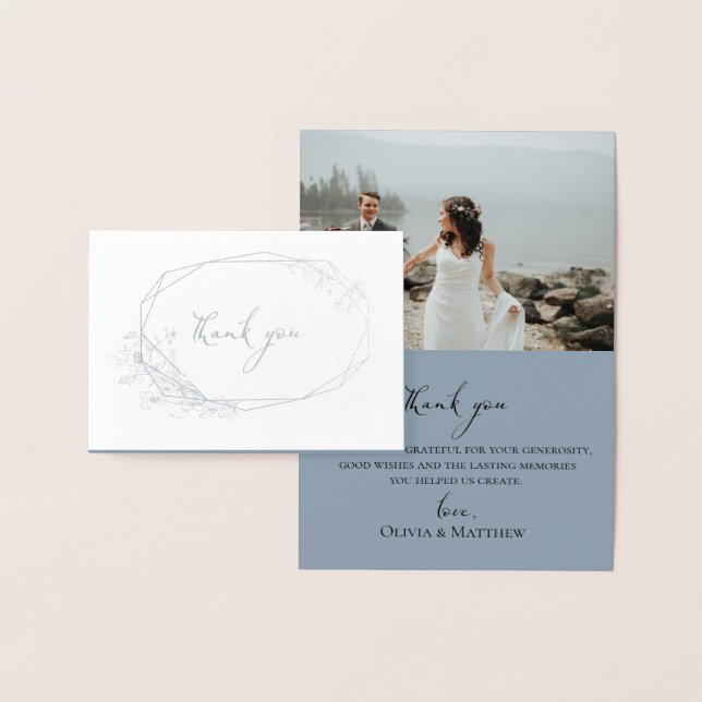 Cartões de agradecimentos Fotográfico de Casamento (Exibição)