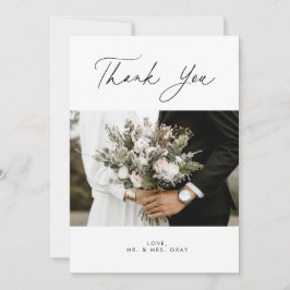 Cartões de agradecimentos Fotográfico de Casamento