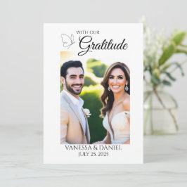 Cartões de agradecimentos Fotográfico de Casamento