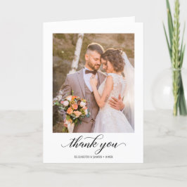 Cartões de agradecimentos Fotográfico de Casamento