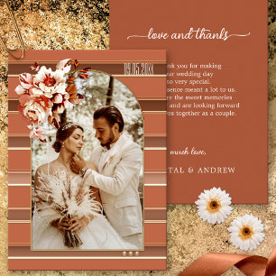 Cartões de agradecimentos Fotográfico de Casamento