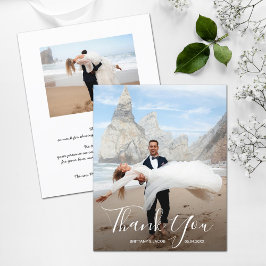 Cartões de agradecimentos Fotográfico de Casamento