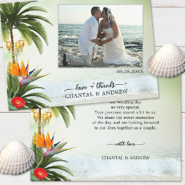Cartões de agradecimentos Fotográfico de Casamento