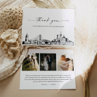 Cartões de agradecimentos Fotográfico de Casamento