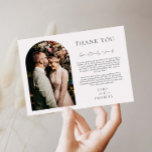 Cartões de agradecimentos Fotográfico de Casamento<br><div class="desc">Cartões de agradecimentos de casamento minimalista e moderno. O texto e as mensagens podem ser editados na parte traseira do cartão. Para personalização mais avançada deste design, por exemplo, alteração do layout, da fonte ou do tamanho do texto, clique no botão "PERSONALIZAR" acima. Por favor, entre em contato comigo para...</div>