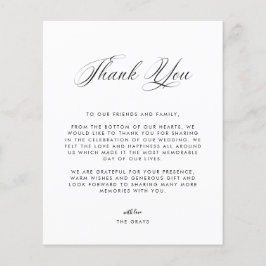 Cartões de agradecimentos Fotográfico de Casamento