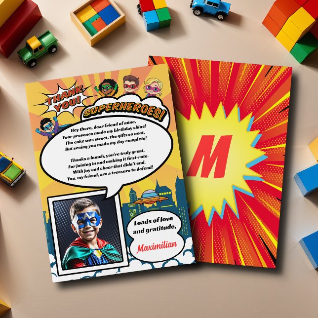 Cartões de agradecimentos Fotográfico de Comic Boo (Criador carregado)