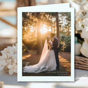Cartões de agradecimentos Fotográfico do casamento