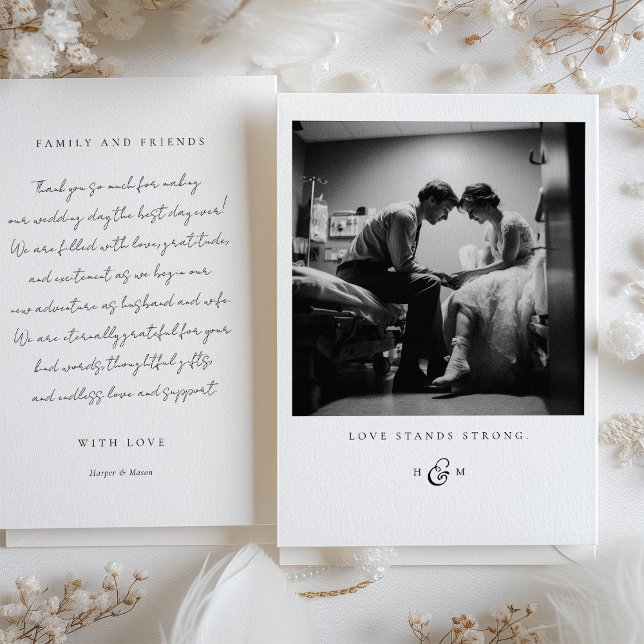 cartões de agradecimentos fotográfico "Love Stands (Criador carregado)