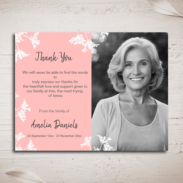 Cartões de agradecimentos Funcional de Flores Selv (Criador carregado)