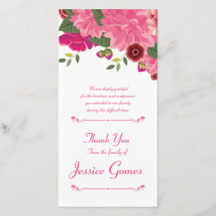 Cartões de agradecimentos fúnebres