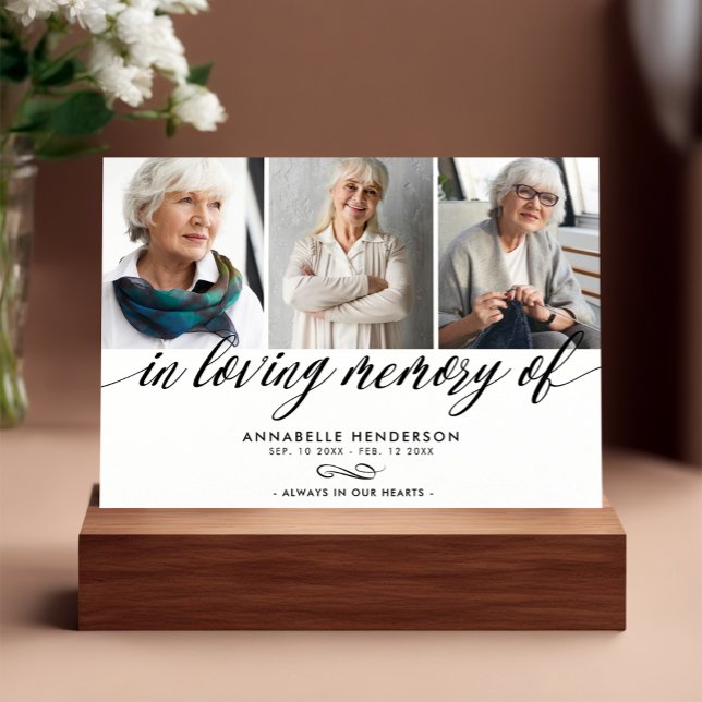 Cartões de agradecimentos Funeral de Colagem de Fo (Criador carregado)