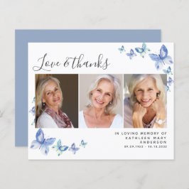 Cartões de agradecimentos Funeral de Fotografia da