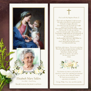 Cartões de agradecimentos Funeral de Fotografia Re
