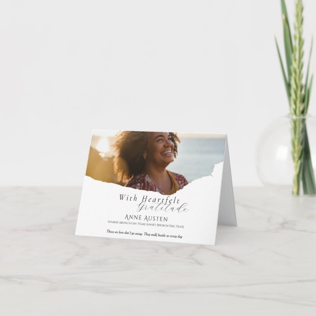 Cartões de agradecimentos Funeral Dobrado - Com Gr (Frente)