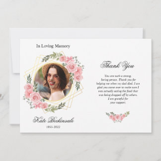 Cartões de agradecimentos Funeral Floral