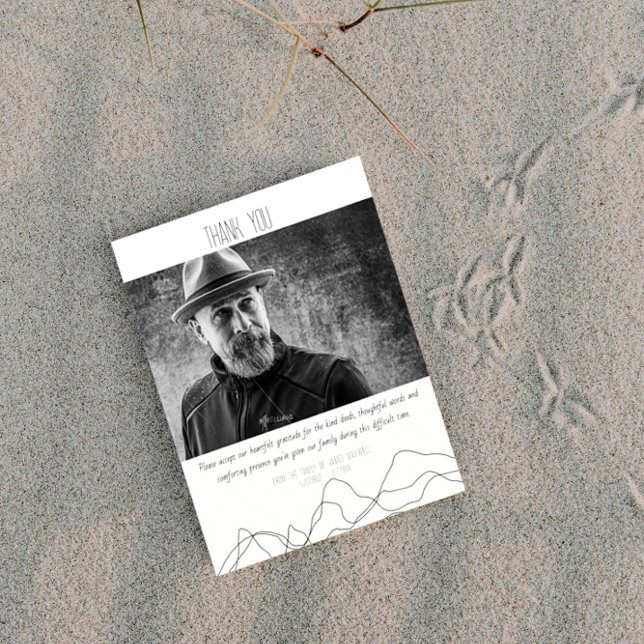 Cartões de agradecimentos Funeral Moderno Elegante (Criador carregado)